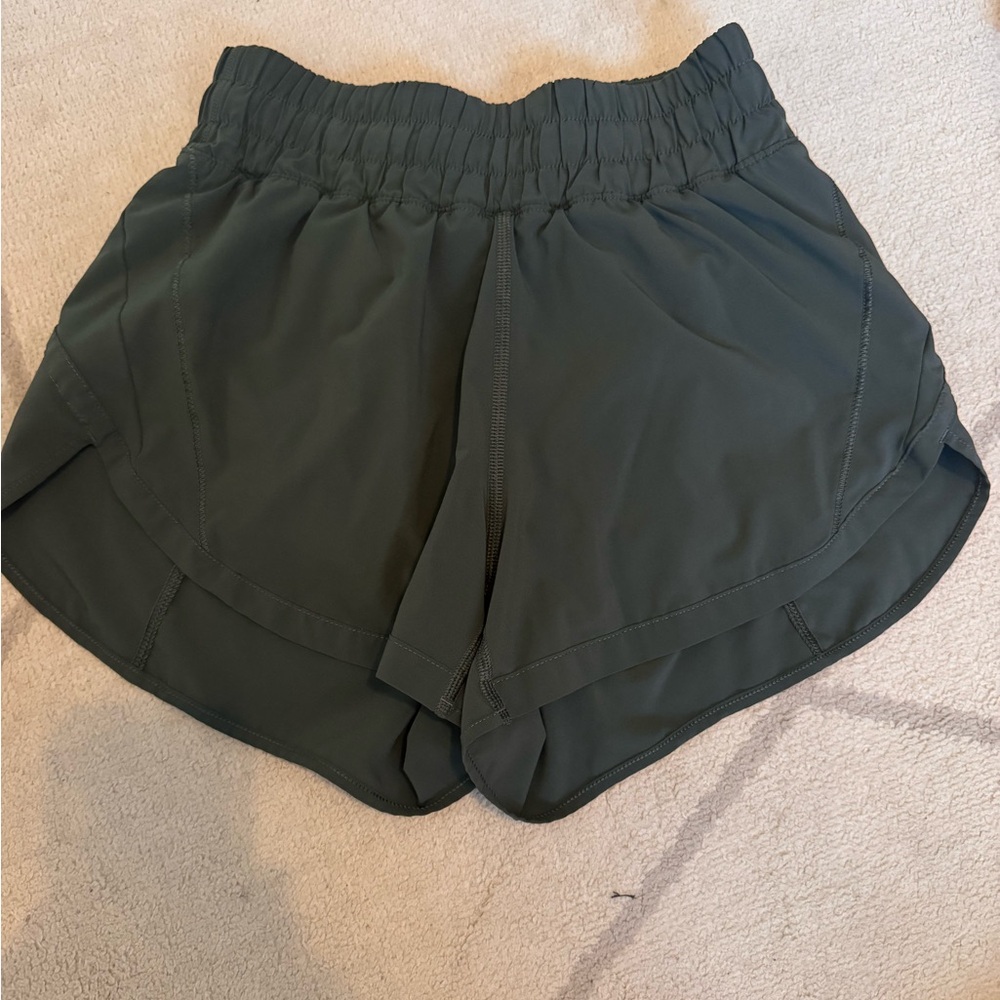 Lululemon Dark Green Athletic Shorts